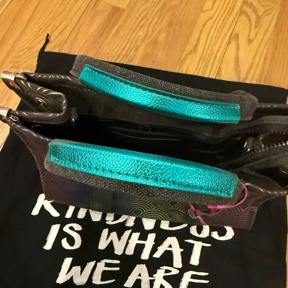 Kurt Geiger Rainbow Wave Tote with Black Accents - Picture 8 of 12